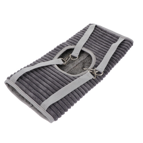 2Pcs Small Animal Hammock Hanging Tunnel Plaything For Ferret Grey 2