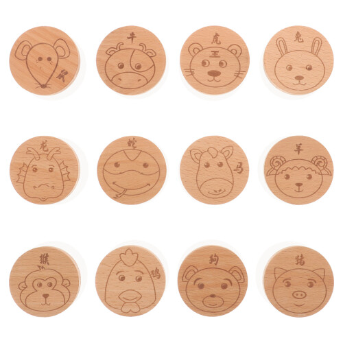 36 Pcs Cabinet Pull Wooden Furniture Knobs Animal Head Shape