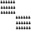 40 Pcs Perfume Spray Nozzle Replacement For 24mm Bottle Black 9
