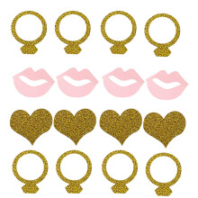 6 Packs 200 Pcs Heart-Shaped Paper Confetti For Wedding Party