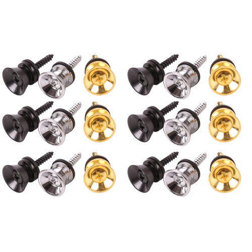 18 Pcs Guitar Strap Lock Button For Bass Anti-Stripping System 1