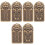 6 Pcs Tiger Head Brass Pendant Keychain Decorative Tags 5
