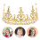 3Pièces Couronne Enfants Perles Strass Coiffure Fête 8