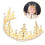 3Pièces Couronne Enfants Perles Strass Coiffure Fête 10