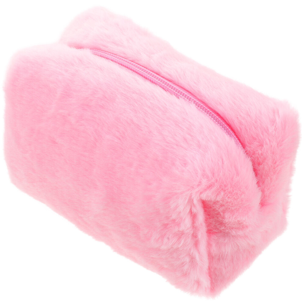Villcase 2Pcs Plush Makeup Bag Travel Toiletry Bag For Women