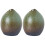 2Pcs Green Ceramic Bud Vase Decorative Tabletop Floral Centerpiece 3