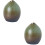 2Pcs Green Ceramic Bud Vase Decorative Tabletop Floral Centerpiece 7