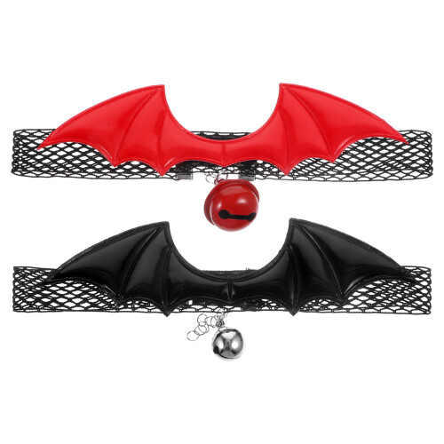 6 Pcs Adjustable Cat Collar With Bell For Halloween 1