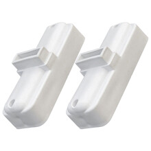 4Pcs White PVC Fence Holders Garden Base Supports for Privacy Fencing