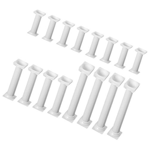 16Pcs Roman Column Cake Stands Tier Stacking Rods Support Pillars