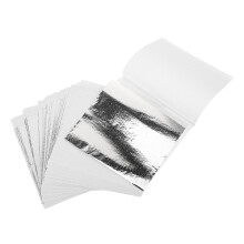 100 Sheets Metallic Foil Flakes Imitation Silver Diy Supplies