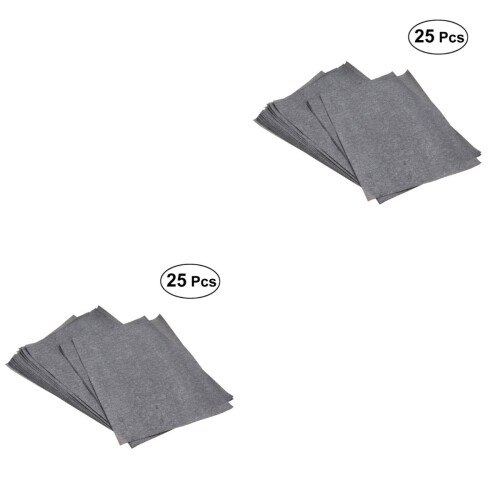 50 Sheets Transfer Paper Tracing Carbon Coated Gray Black 2
