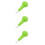 3Pièces Braille Vert Avec Fonction Tactile En PP Acier 10