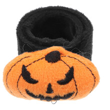5St Zwarte Halloween Slap Bands Pompoen Themazakje Voor Feestgasten