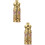 2Pcs Alloy Glass Middle Eastern Perfume Oil Bottle 7