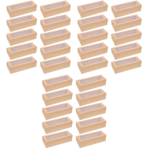 30 Pcs Macaron PVC Boxes With Clear Window For Dessert Shop 2