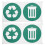 6 Sheets Self-Adhesive Trash Can Waste Sorting Sticker 1