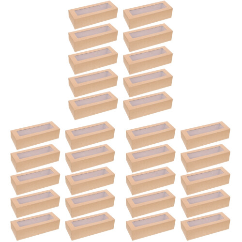 30 Pcs Macaron PVC Boxes With Clear Window For Dessert Shop 1