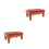 2Pcs Five Rows Plantar Foot Massager Roller Stool 8