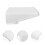 2Pcs White ABS Universal Camera Cover Waterproof Outdoor Protection 11