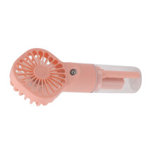 Handgehaltene tragbare Nebelfan, pink, mit 4 Geschwindigkeiten und 1200mAh wiederaufladbarer Batterie