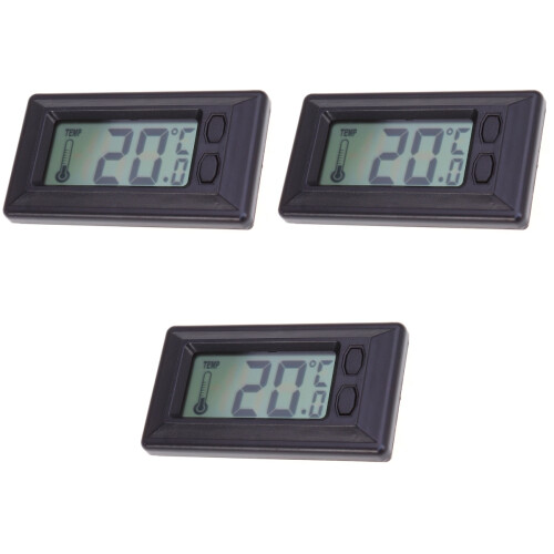 3Pcs Professional Thin Digital Thermometer With LCD For Car Dashboard 2