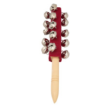 Holz-Handheld 21 Glöckchen-Schlitten-Stab Spielzeug für Kinder (Rot/Blau)