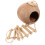 2 Sets Coconut Shell Nest With Ladder Hanging Birdcage Decorative Bed 3