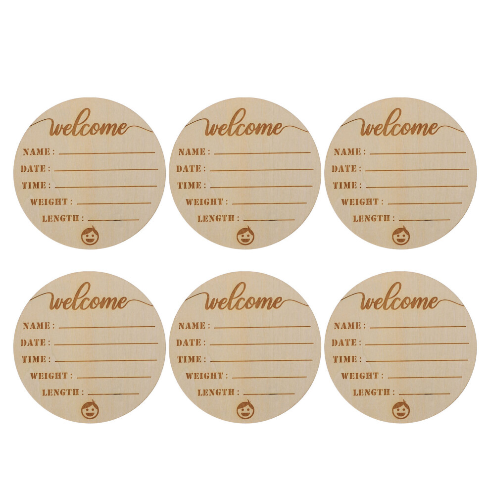 18 Pcs Wooden Newborn Name Signs Monthly Milestone Photo Props Inoomp