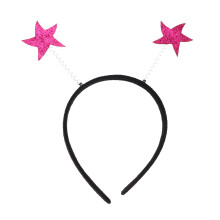 3Pcs Star Hair Bands Glitter Headdress For Party Rosy