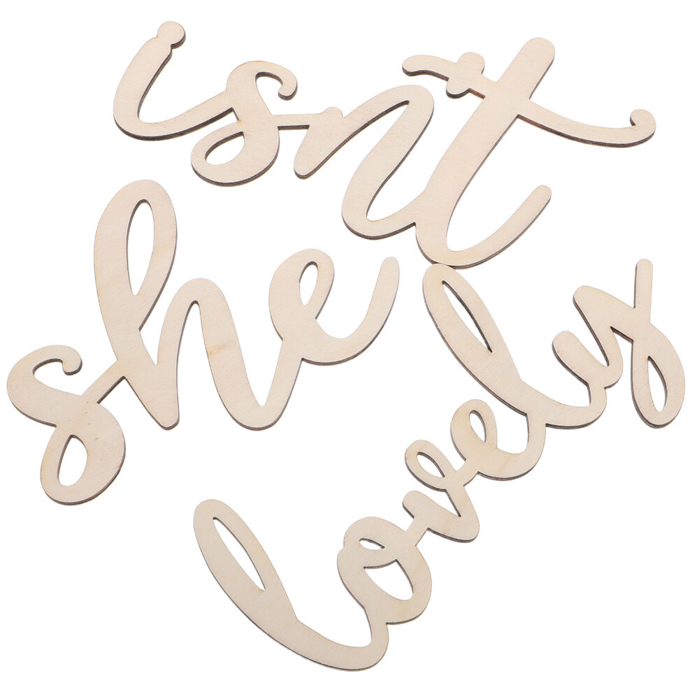 Inoomp 2Pcs Isn't She Lovely Wood Sign For Baby Girl Nursery Decor