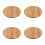 4Pièces Siège Bar En Bois Massif Kaki - Café 7