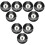 9 Pcs Resin Billiard Ball Set For Table Game Replacement 5