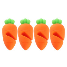 12 Pcs Carrot Silicone Lid Lifter Heat Resistant Pan Cover Holder