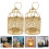 4 Pcs Iron Birdcage Candlesticks Portable Tealight Hanging Lanterns 9