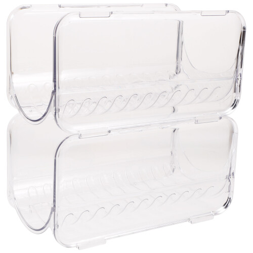 4 Pcs Stackable Plastic Water Bottle Storage Rack For Kitchen Cabinet 1