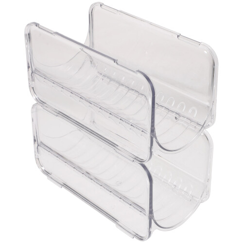 4 Pcs Stackable Plastic Water Bottle Storage Rack For Kitchen Cabinet