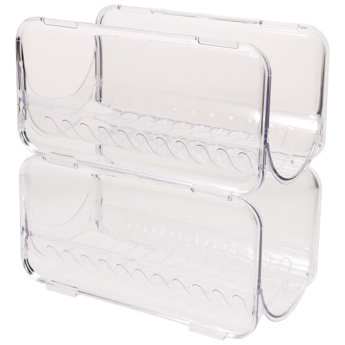 4 Pcs Stackable Plastic Water Bottle Storage Rack For Kitchen Cabinet 2