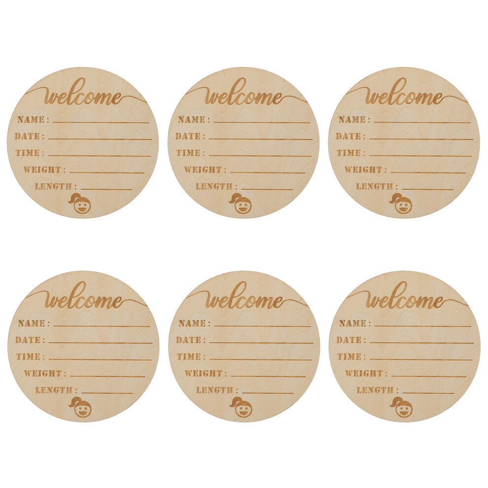 12 Pcs Wooden Newborn Name Signs Monthly Milestone Photo Props Artibetter