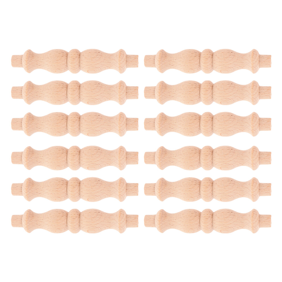 48 Pcs Wooden Baluster Spindles For Furniture Staircase Unfinished 033590350637