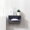 1Pc Plastic Waterproof Toilet Paper Holder Wall Mounted Dark Grey 11