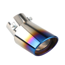 Car End Pipes Universal Round Stainless Steel Exhaust Tip 1.5-2.25 Inch Chrome Tail Pipe 1 Bend