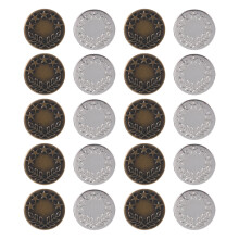 20Pcs Jeans Fastener Button Snap Detachable No Sew Pants
