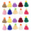20 Pcs Knitted Hat Craft Accessories Mini Colorful Caps Decor 5