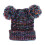 2Pcs Kids Knit Hat With Two Pompons For Winter Warmth (12) 1