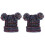 2Pcs Kids Knit Hat With Two Pompons For Winter Warmth (12) 2