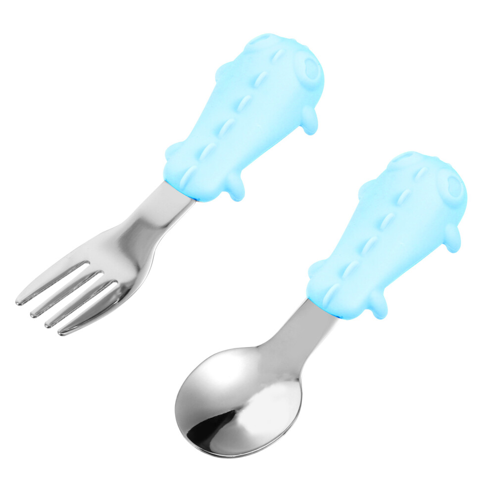 2 Sets Essentials Baby Fork Spoons Toddler Utensils Happyyami