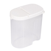2 Pcs White Household Storage Canister With Lid For Dog Food