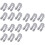 30 Pcs Windproof Clothes Clips Large Plastic Non-Slip Light Grey 7