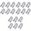 30 Pcs Windproof Clothes Clips Large Plastic Non-Slip Light Grey 3